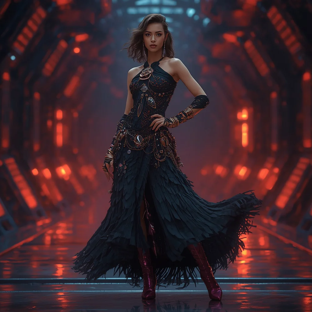 Midnight Volcanic Abyss Rift Singularity Core Armor Saree with Plasma Engine Corridor Reactor Nexus System | instagram prompt for traditional look for girl — AI image prompt